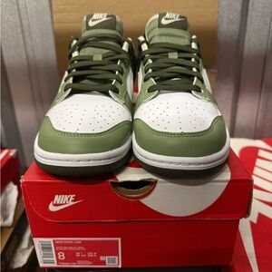 Nike Dunk Low Olive and White Sneakers New DEADSTOCK